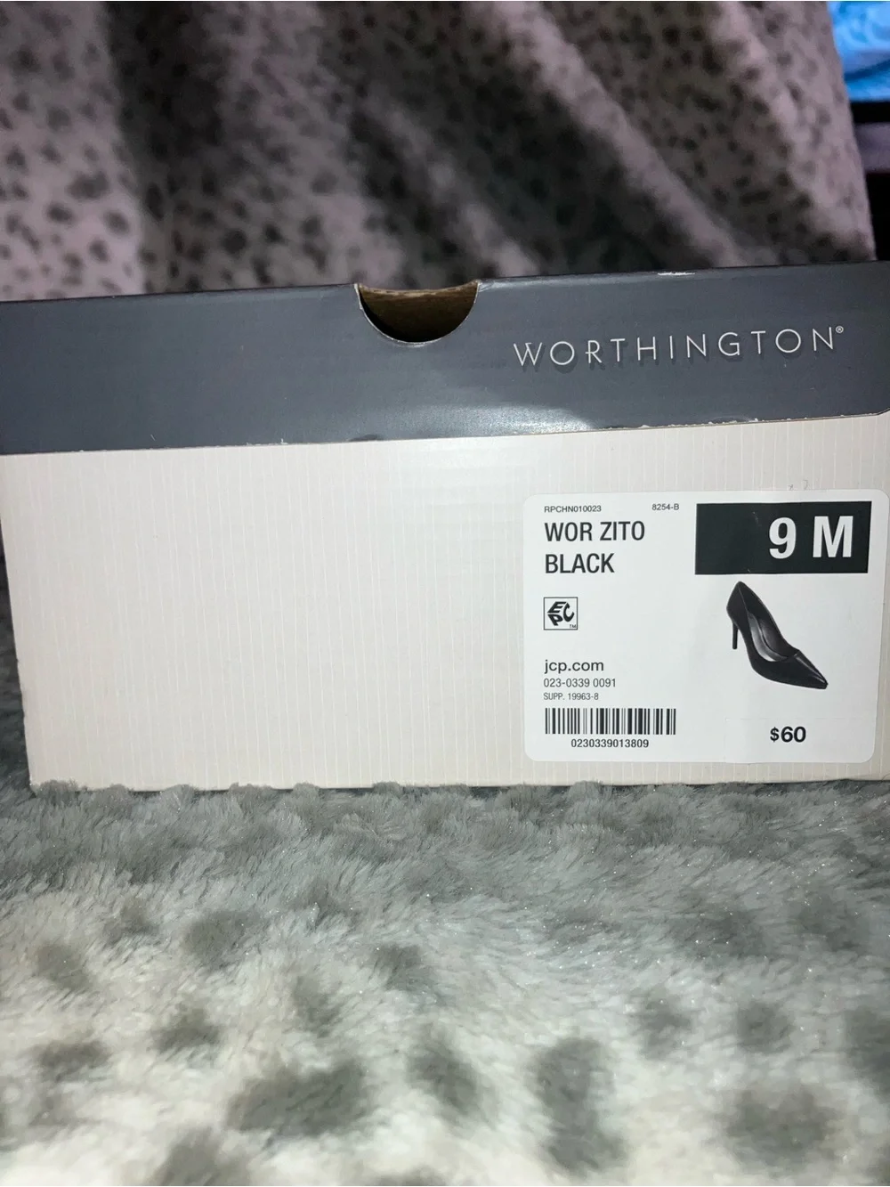 Worthington Black Pointed-Toe Leather Pumps